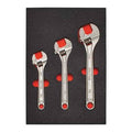 Satin Steel Adjustable Wrench Set R450