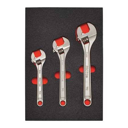 Satin Steel Adjustable Wrench Set R450