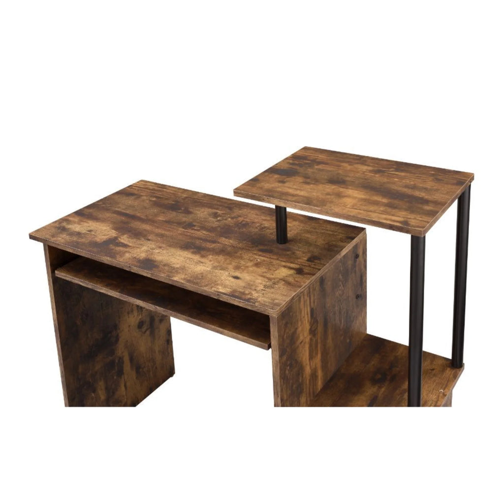 Weathered Oak & Black Finish Computer Desk K6619