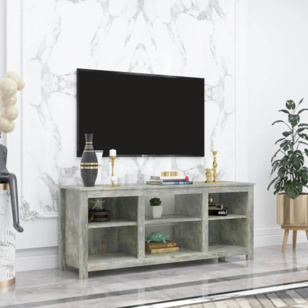 TV Station Furniture with 4 Storage Compartments and 1 Storage Cabinet E7299