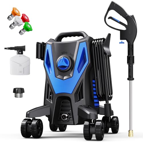 Electric Pressure Washer with Foam Cannon Blue T557763