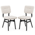 Dining Chairs Set of 2 Off-White Metal Legs K98903