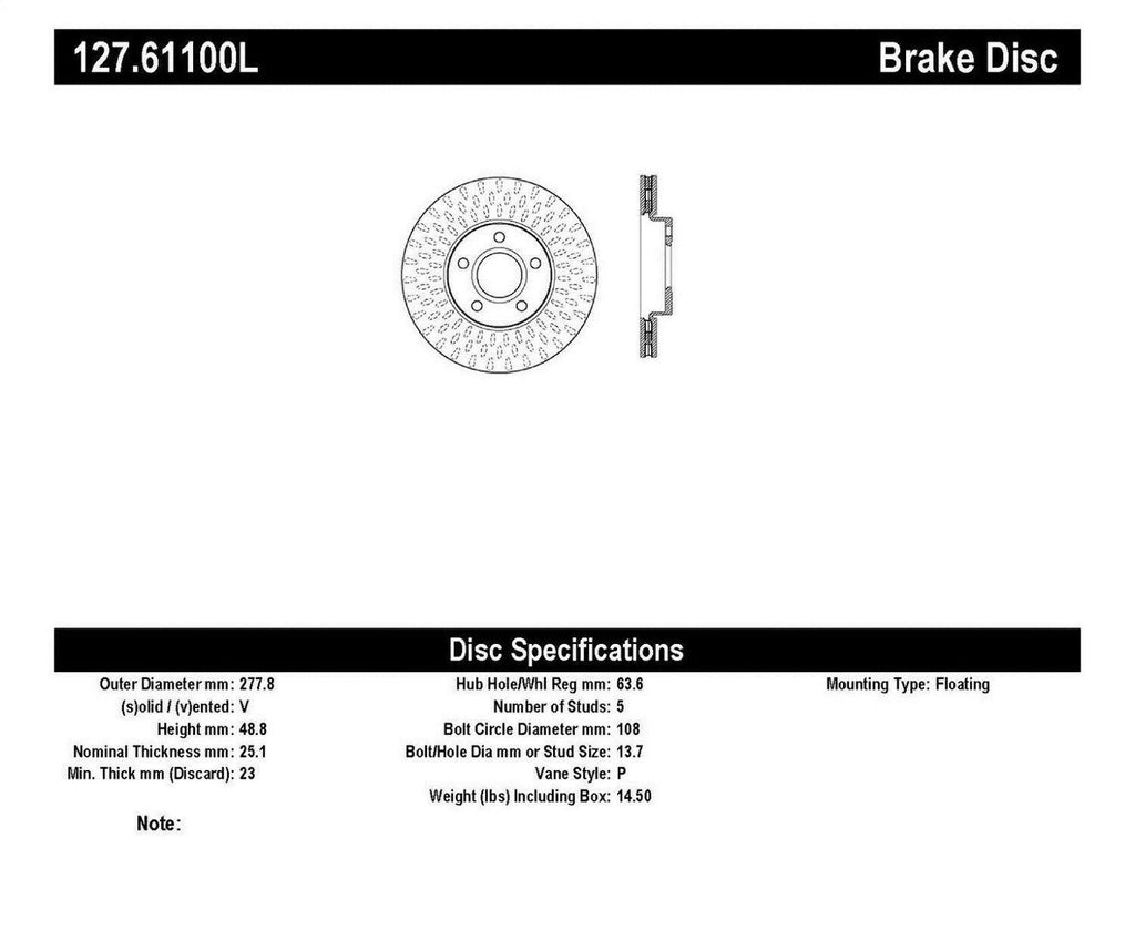 Slotted & Drilled Sport Brake Rotor J766099