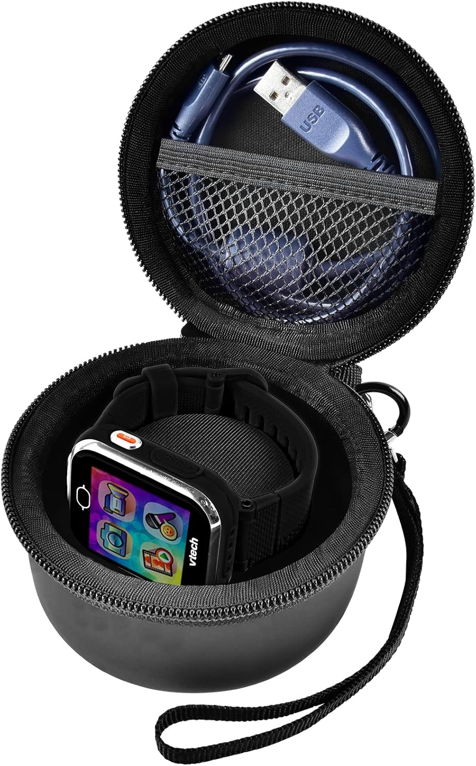 Black Portable Carrying Storage Organizer Box J2720