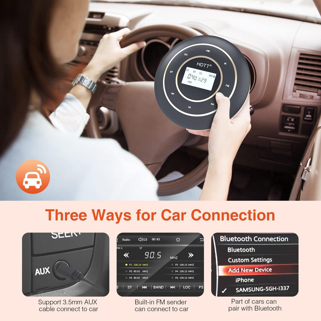 Portable CD Player with Bluetooth and FM Transmitter X850622