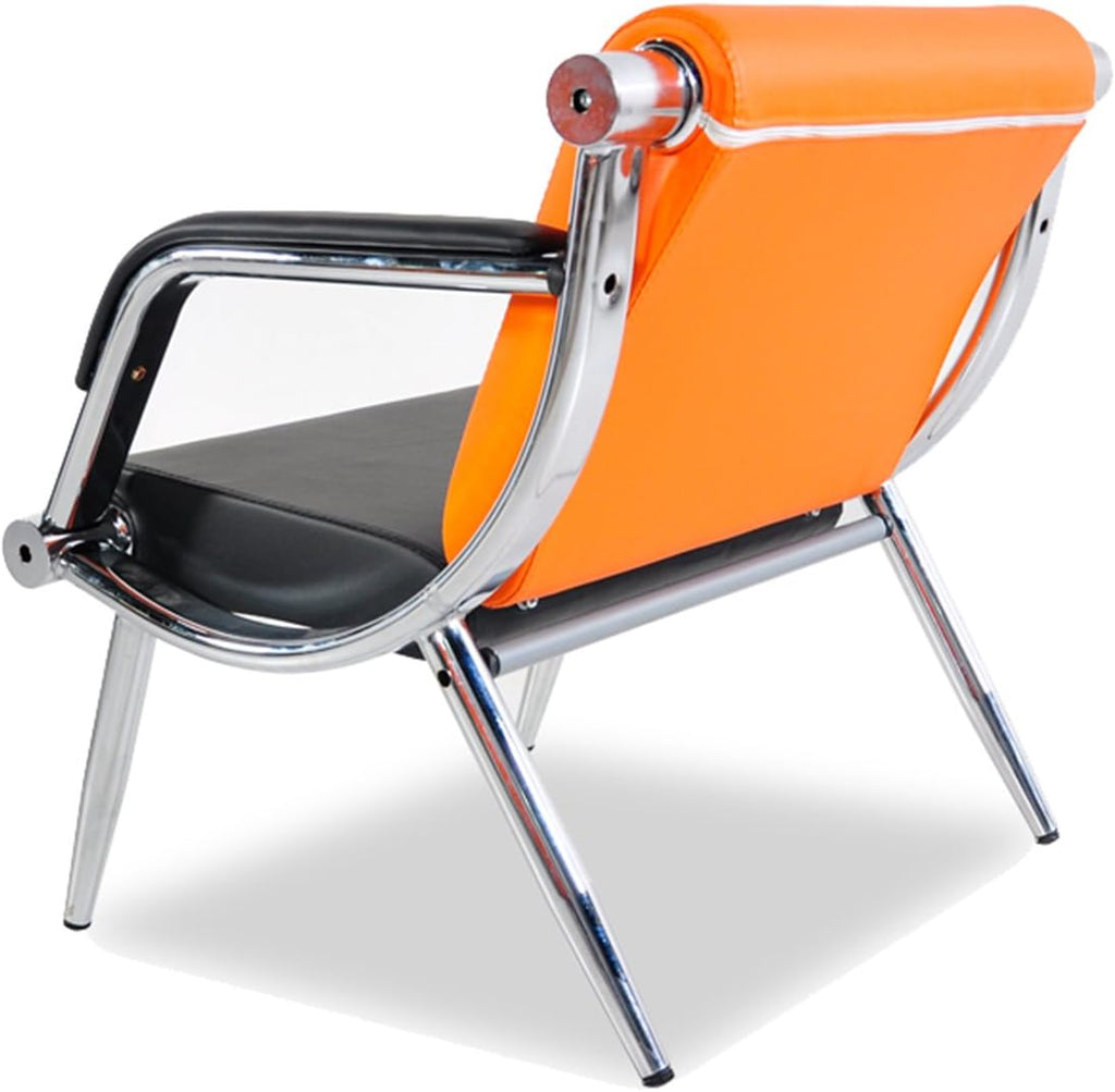 Orange And Black PU Leather Reception Chair T286
