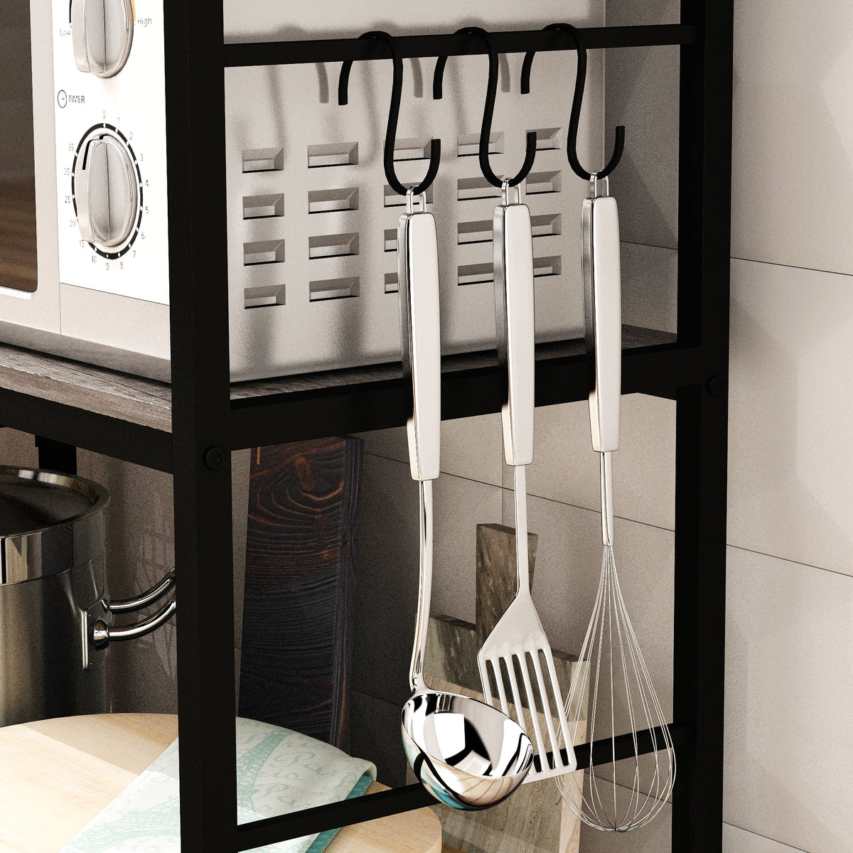5-Tier Kitchen Bakers Rack with Baskets C9297