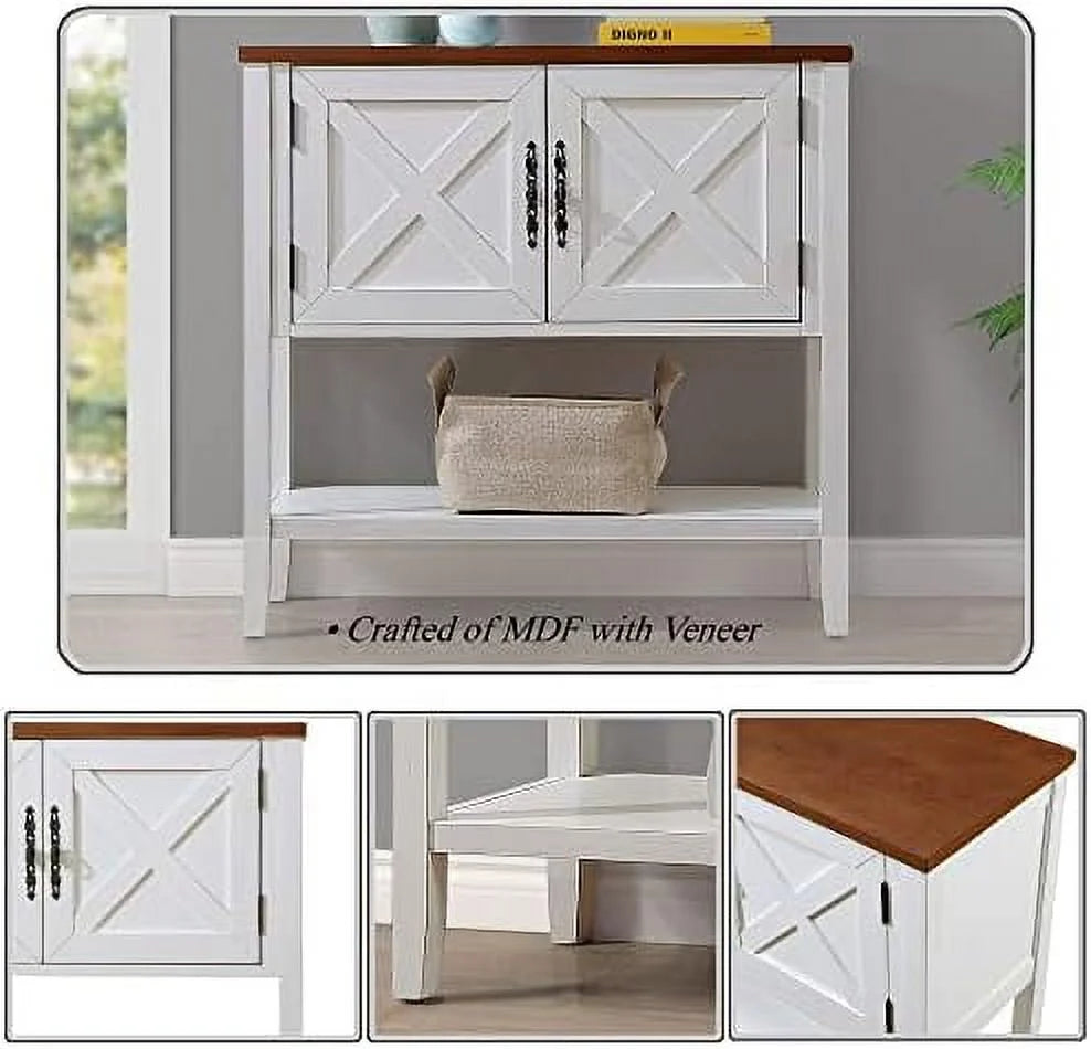 Console Table with 3 Cabinets and 1 Open P30014