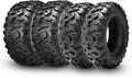 Set of 4 ATV UTV Tires 25x8-12 25x10-12 17MM Tread Depth O5017