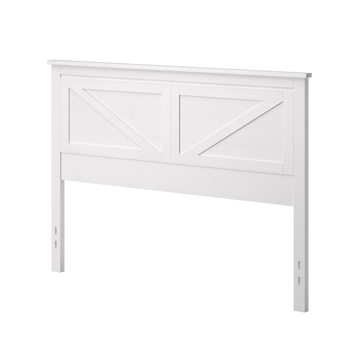 Queen Size Gloss White Wood Panel Headboard S619