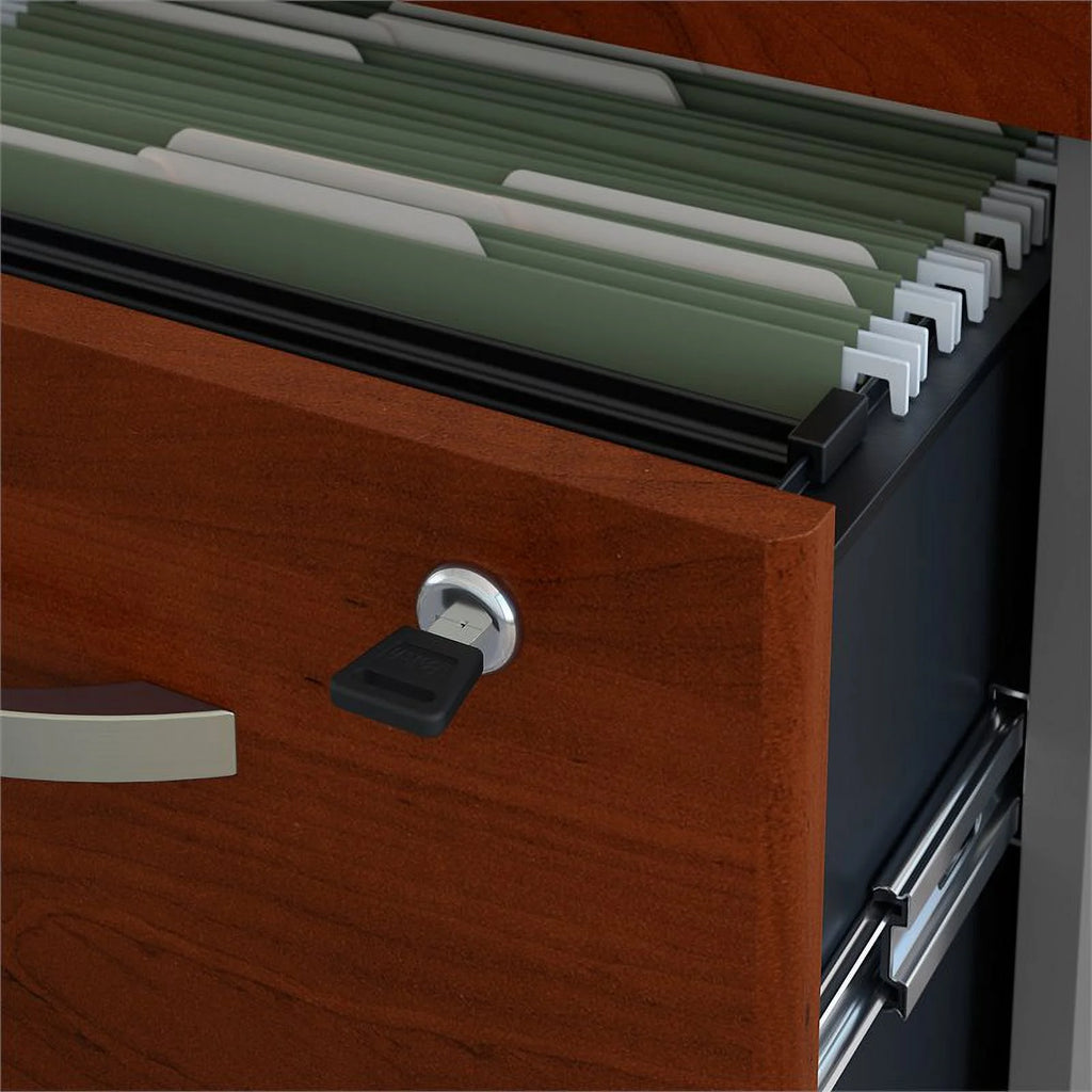 72"W Corner Desk with Return and Mobile Cabinet A591411