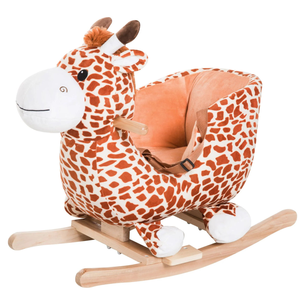 Pink Plush Rocking Unicorn Ride On Toy U5674