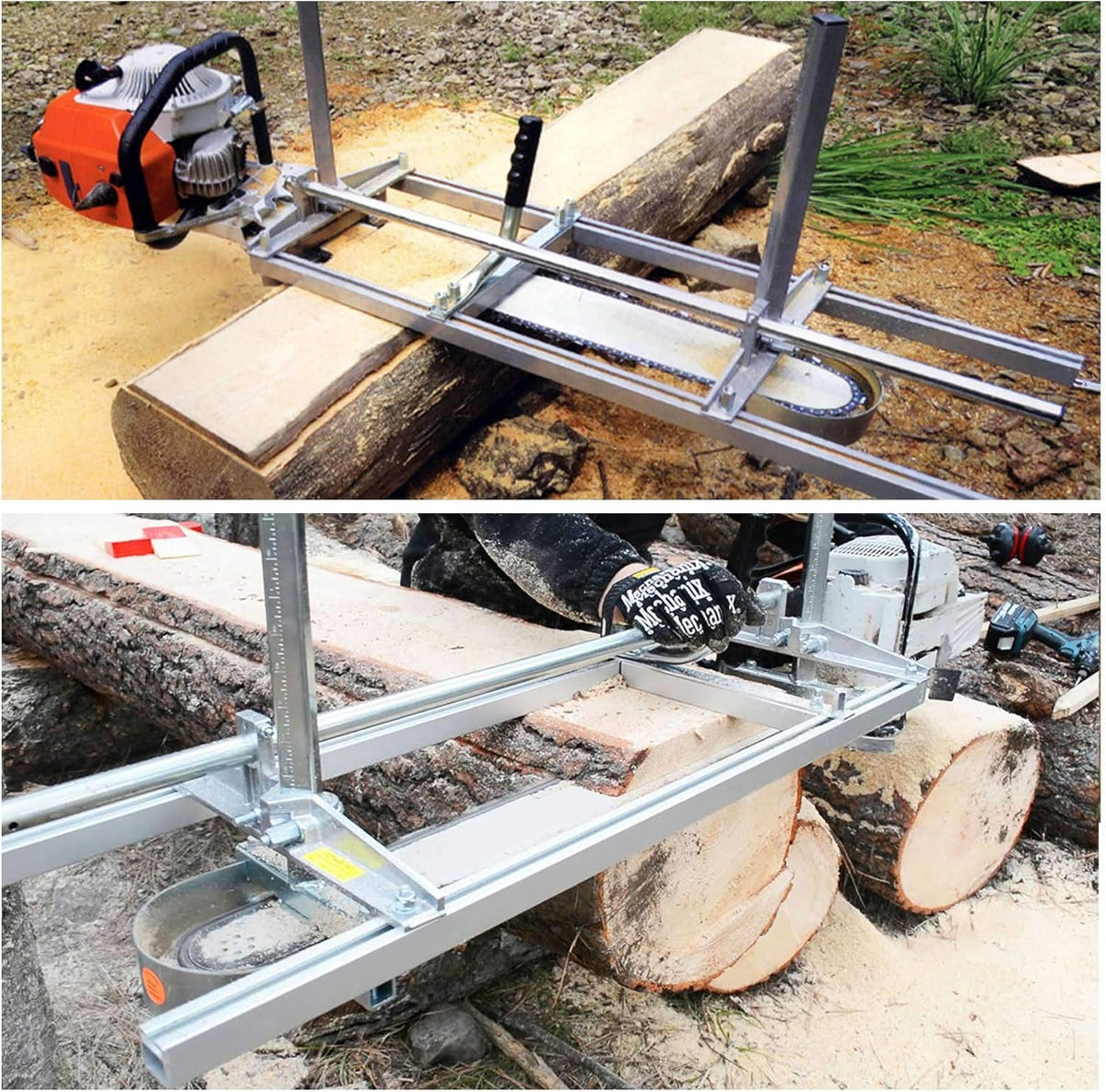 Portable Chainsaw Mill Aluminum Steel Guide Bar Wood Lumber Cutting Sawmill L2014
