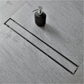 28-Inch Brushed 304 Stainless Steel Rectangle Shower Drain with Tile Insert Grate L1643