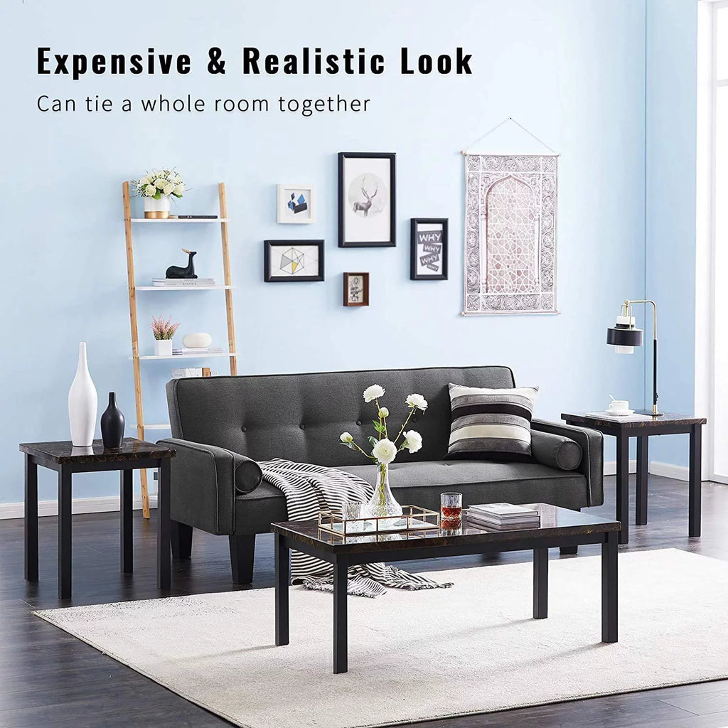 3 Piece Faux Marble Coffee Table Set F266