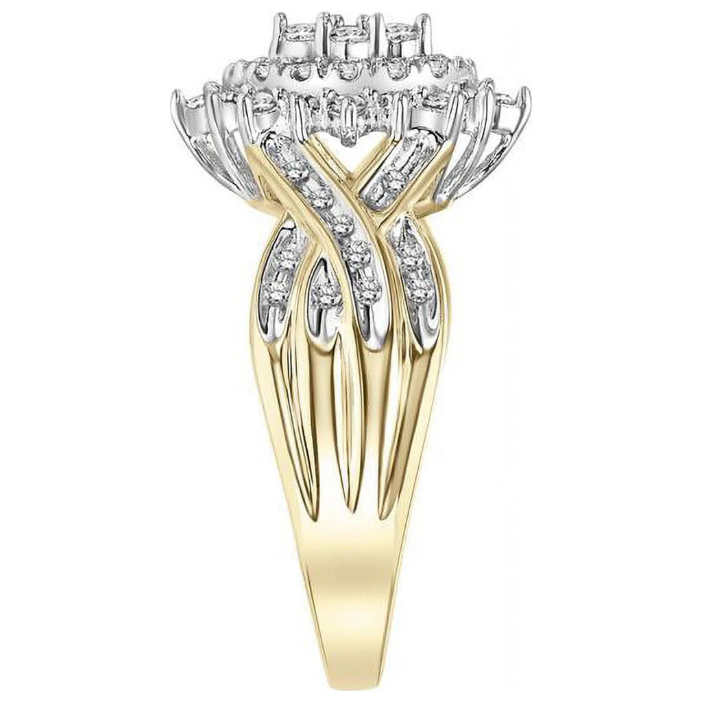 10KT Yellow Gold Marquise Diamond Ring O949