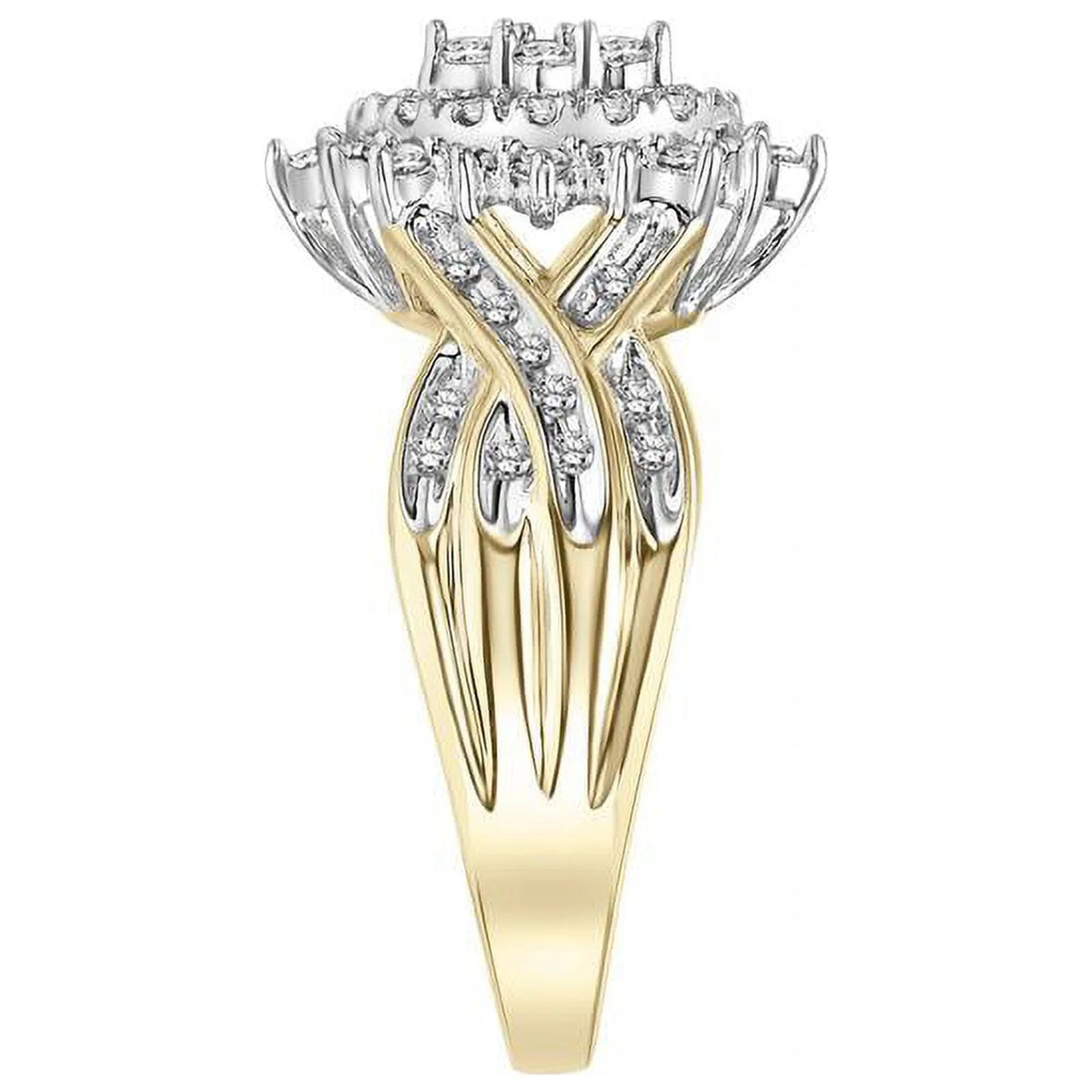 10KT Yellow Gold Marquise Diamond Ring O949