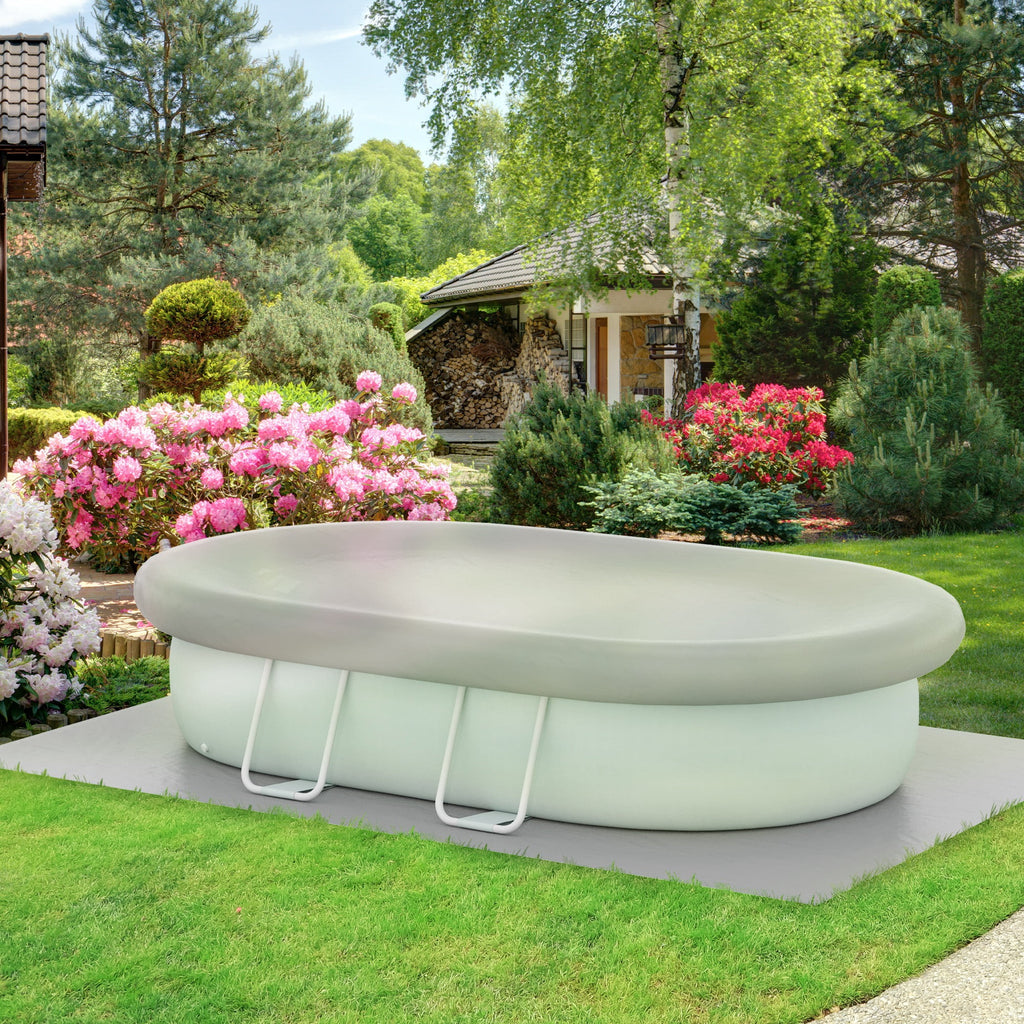 Brown Semi-Inflatable Frame Swimming Pool S94707
