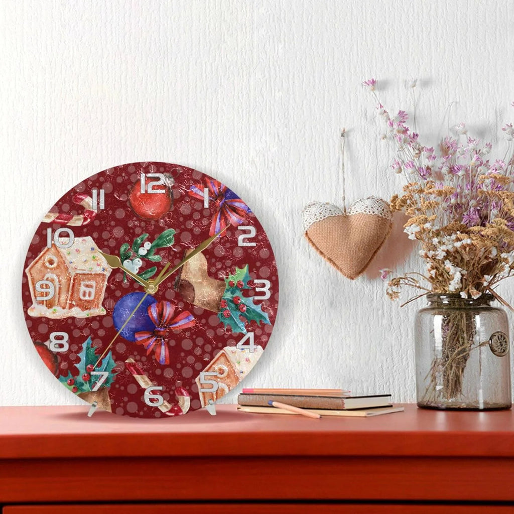 Gingerbread House Wall Clock, Silent Non Ticking 10 Inch Y913131