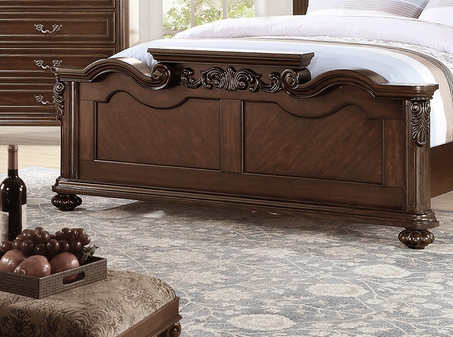 4pcs Eastern King Bed Dresser Mirror Nightstand D56662