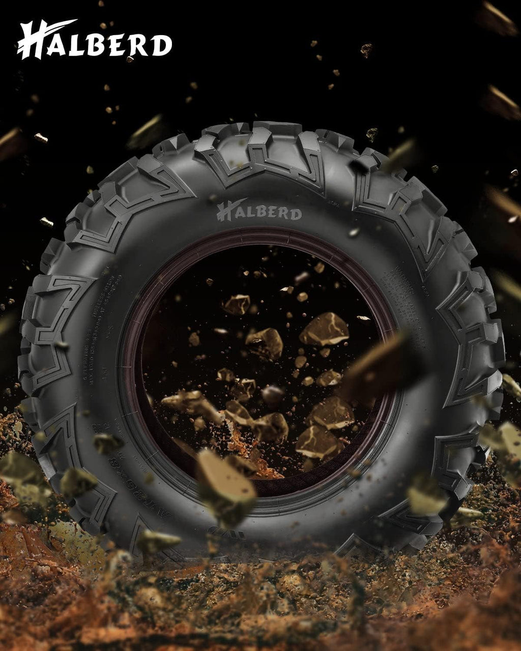 Set of 4 ATV UTV Tires 25x8-12 25x10-12 17MM Tread Depth O5017