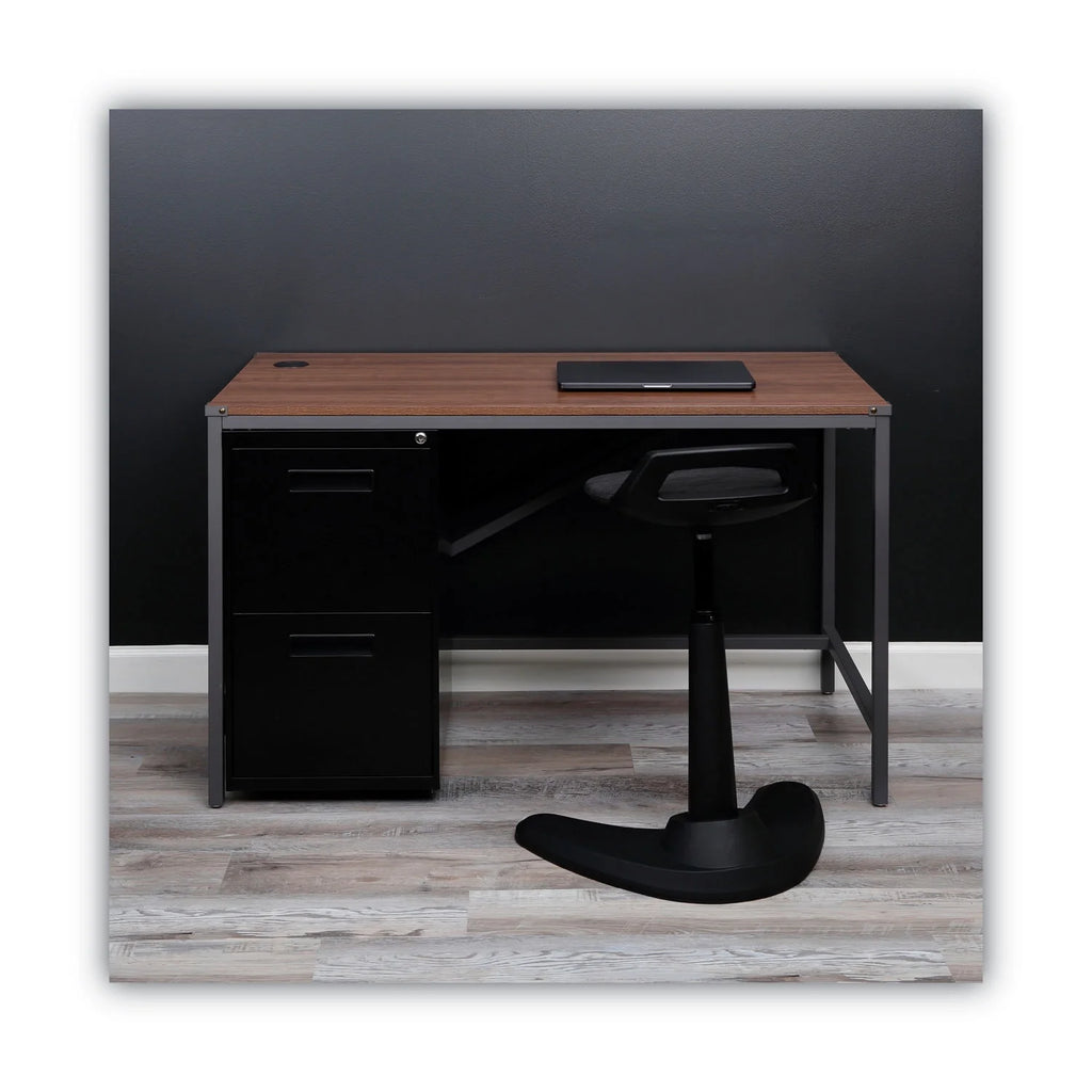 Black Two-Drawer Metal Pedestal File B9202