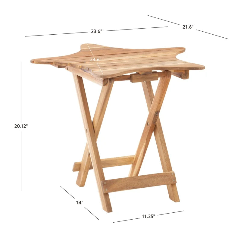 Wood Outdoor Folding Table Set of 2 C3604