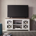 White Gray Oak Rectangular TV Stand E8857