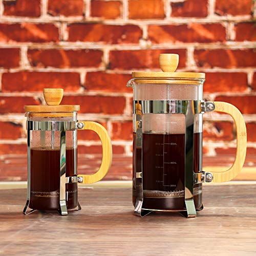 34 oz French Press Coffee Maker with Bamboo Lid A382591