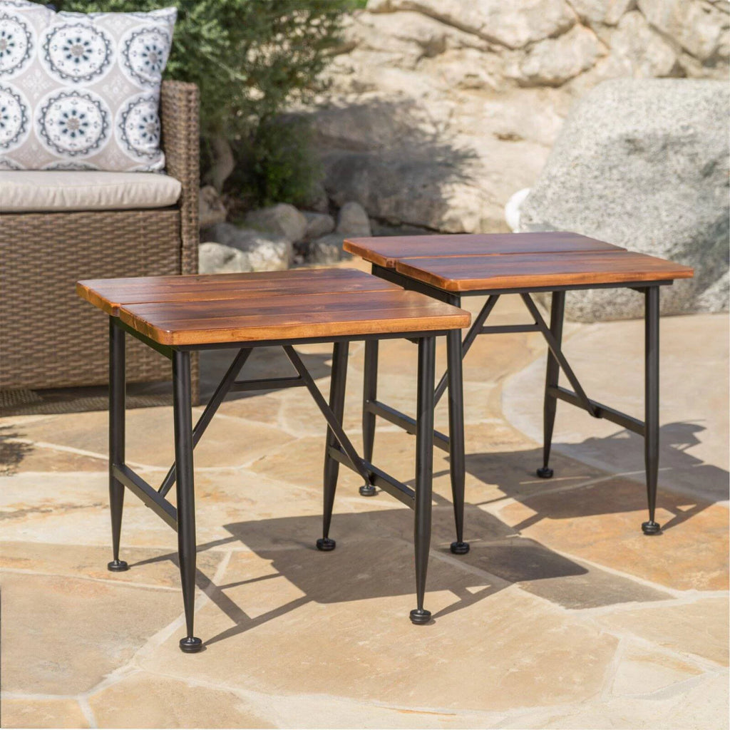 Acacia Wood Patio Side Tables I39595