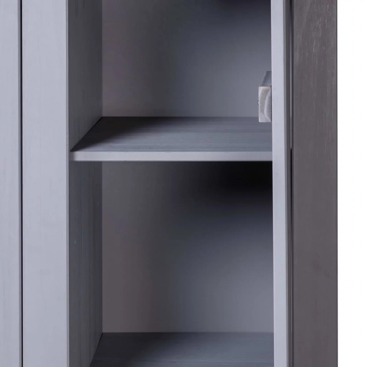 3-Door Gray Pine Wardrobe H5197