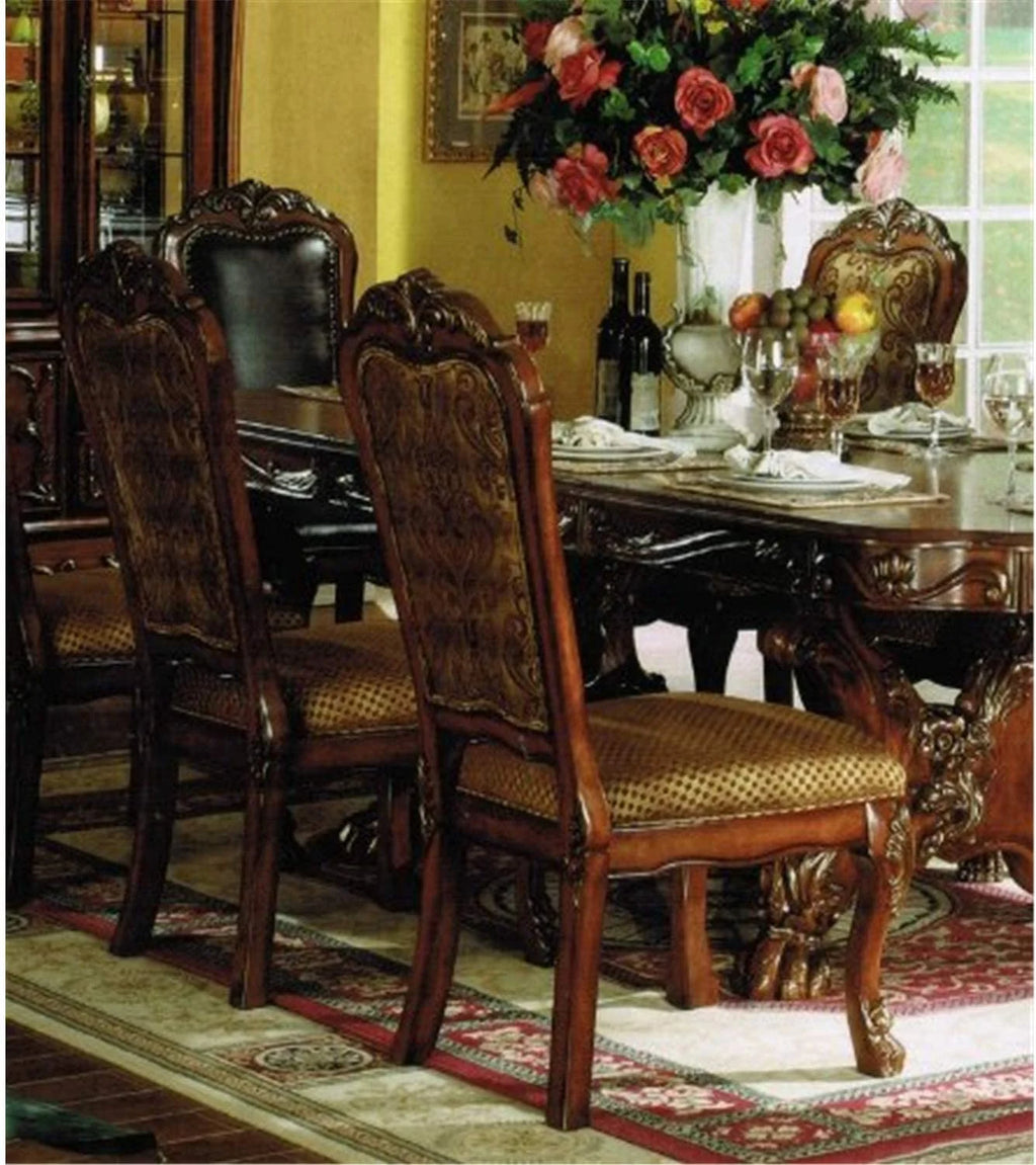 Cherry 9 Piece Trestle Dining Table Set A432