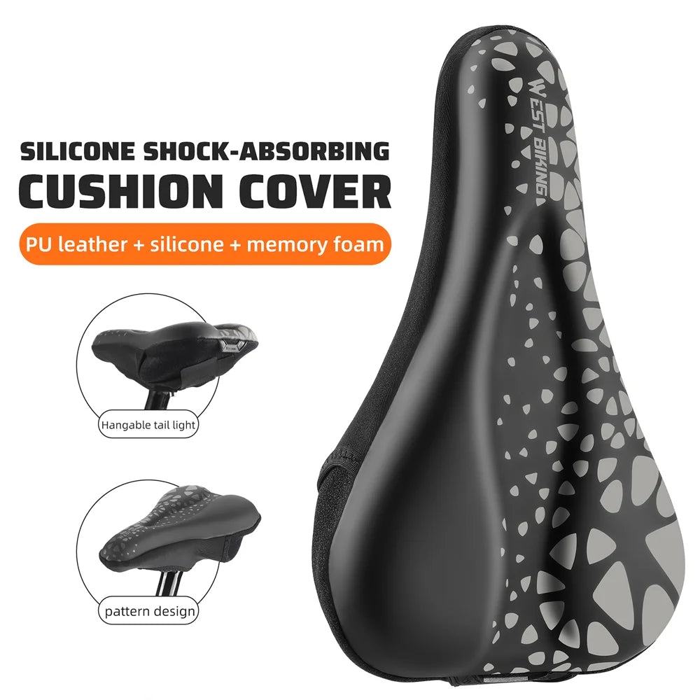 Thickened Breathable Bike Saddle Cover with Soft Silicone Pad O717937
