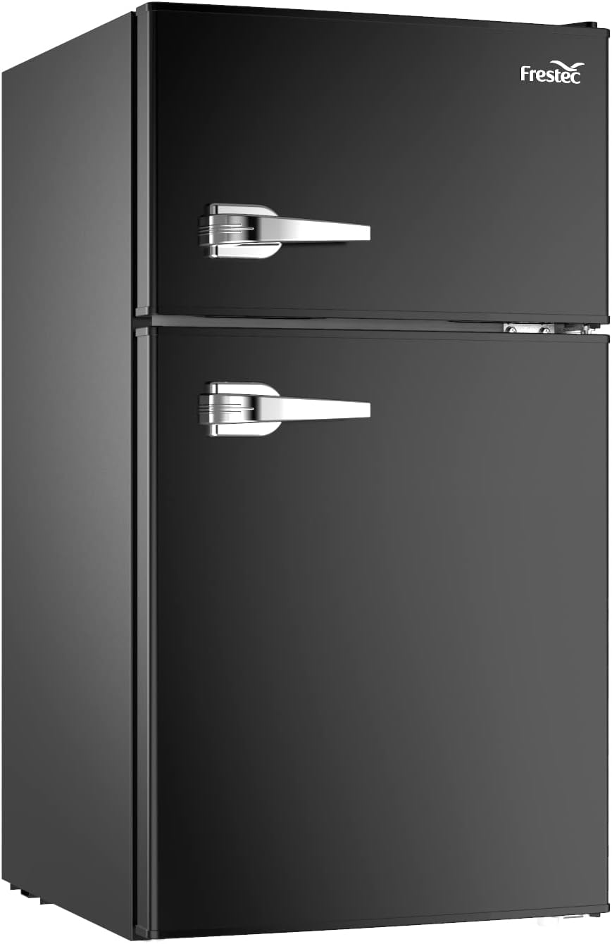 3.2 Cu.Ft Compact Refrigerator with 2 Doors, Mini Fridge with Freezer, Black F4576