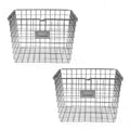 Medium Chrome Wire Storage Basket, 2-Pack Y528