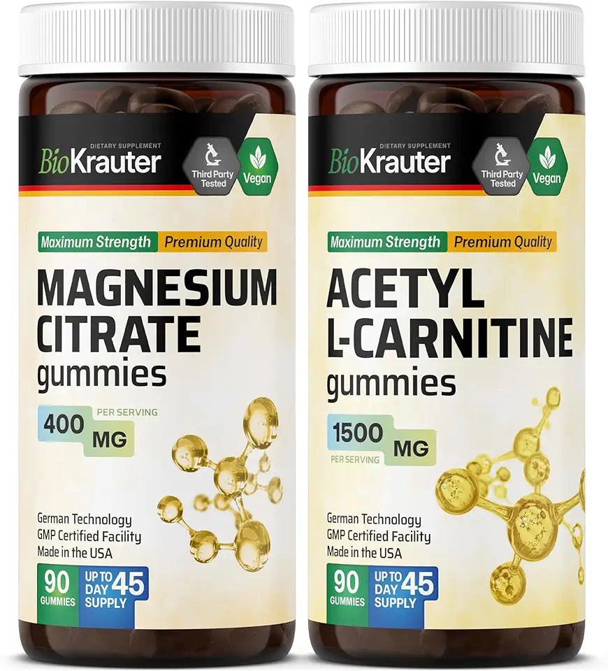 Magnesium Citrate & Acetyl L-Carnitine 90 Gummies S528