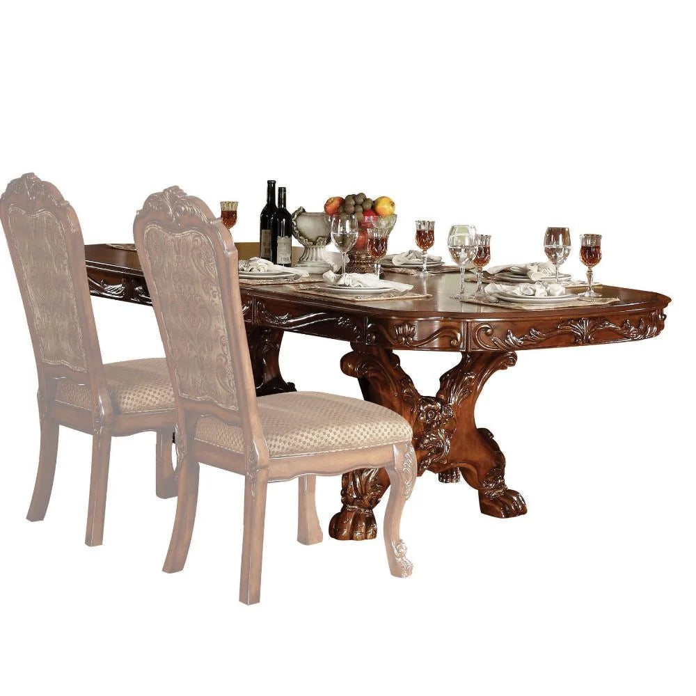 Cherry 9 Piece Trestle Dining Table Set A432